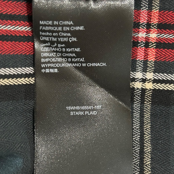 Bebe Plaid Mini Skirt Steampunk Zipper Front Belted SZ 4 - Picture 5 of 6